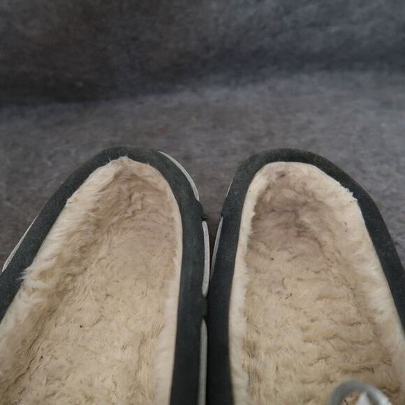 Cabelas Shoes Womens 9 Slippers Moccasin Slip On Comfort Loungewear Leather Grey - Picture 14 of 14